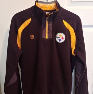 Pittsburgh Steelers Black & Gold 3/4 Zip-up Fleece